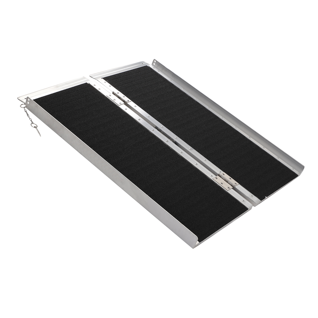 3FT Two-section Non-Skid Folding Lightweight Aluminum Alloy Wheelchair Scooter Mobility Ramps
