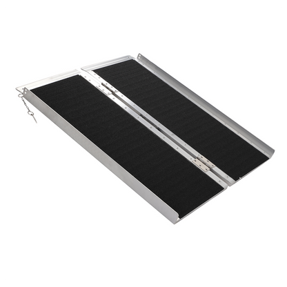 3FT Two-section Non-Skid Folding Lightweight Aluminum Alloy Wheelchair Scooter Mobility Ramps